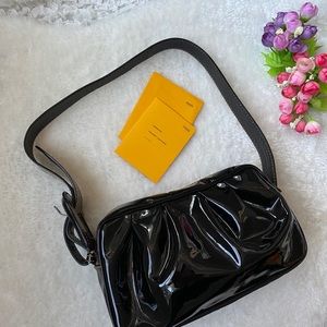 🔥FENDI Borsa Patent Leather Buckle Shoulder Bag